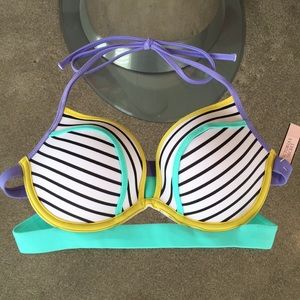 Victoria Secret-The Hottie Halter Push Up Swim Top